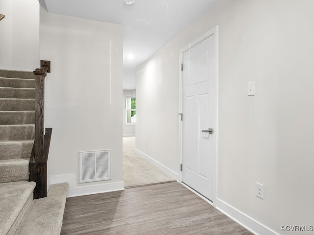 341 Crofton Village Ter Unit Kd, Chesterfield, VA 23114 - hall with stairs, wood finished floors, and recessed lighting