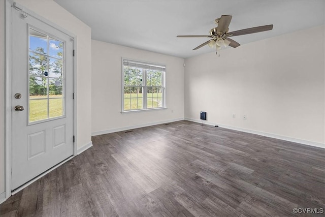 11325 Webb Rd, Disputanta, VA 23842 - empty room featuring wood finished floors and a ceiling fan