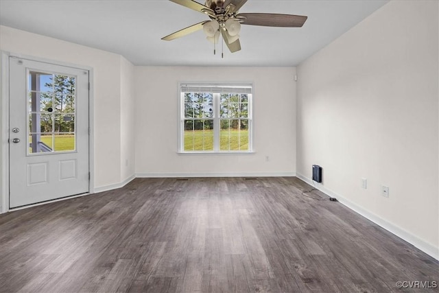 11325 Webb Rd, Disputanta, VA 23842 - unfurnished room featuring wood finished floors and a ceiling fan