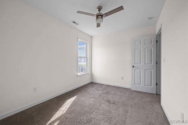 11325 Webb Rd, Disputanta, VA 23842 - carpeted empty room with ceiling fan and a smoke detector