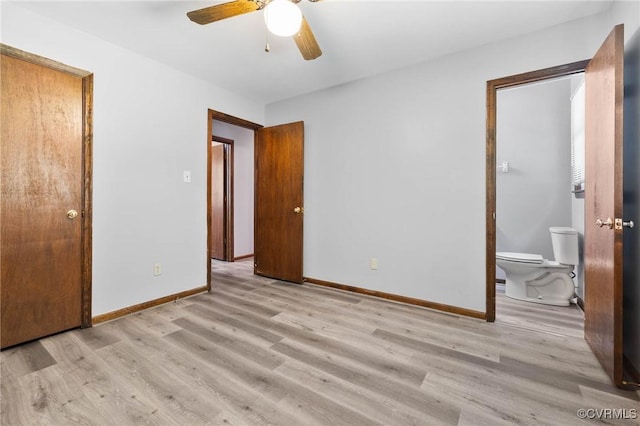 11900 James River Dr, North Prince George, VA 23860 - unfurnished bedroom with light wood finished floors and a ceiling fan