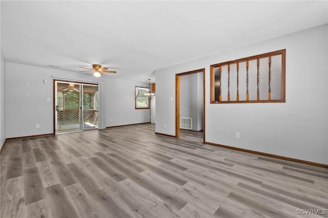 11900 James River Dr, North Prince George, VA 23860 - unfurnished room with ceiling fan and wood finished floors