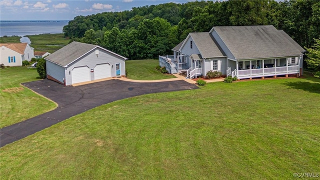 1382 Glebe Landing Rd, Center Cross, VA 22437 - view from above of property featuring a nearby body of water