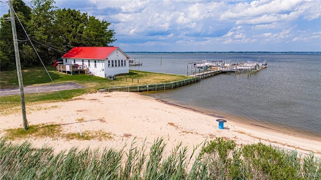 1382 Glebe Landing Rd, Center Cross, VA 22437 - water view with a boat dock