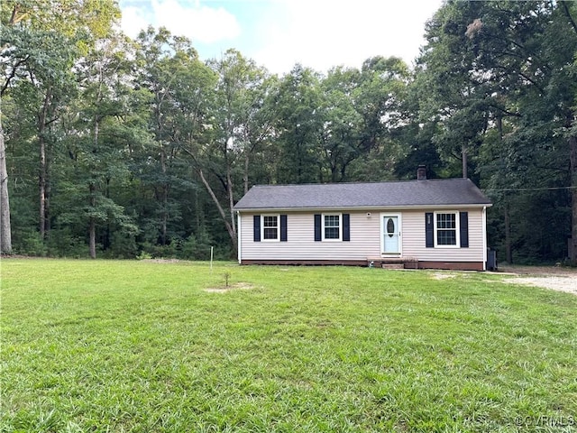 3601 Haupts Ln, Charles City, VA 23231 - view of front of house with a chimney and a front yard