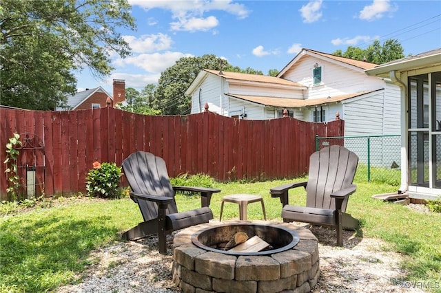 2210 W City Point Rd, Hopewell, VA 23860 - view of patio / terrace featuring a fire pit