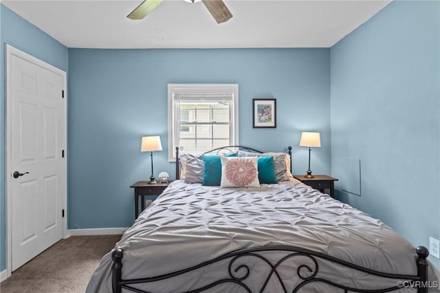 2210 W City Point Rd, Hopewell, VA 23860 - bedroom with carpet flooring and a ceiling fan