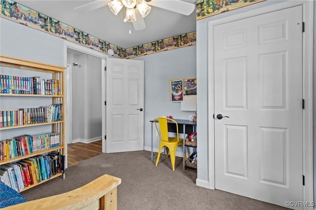2210 W City Point Rd, Hopewell, VA 23860 - playroom featuring ceiling fan and carpet flooring