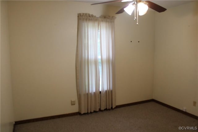 7401 Velvet Antler Dr, Midlothian, VA 23112 - spare room featuring ceiling fan and light colored carpet