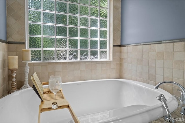 18030 W County Line Rd, Midlothian, VA 23112 - full bath with a garden tub and tile walls