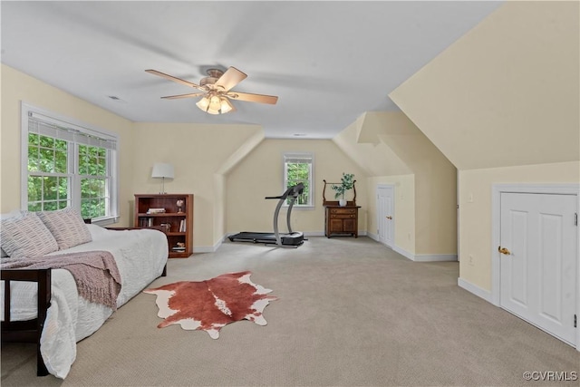 18030 W County Line Rd, Midlothian, VA 23112 - carpeted living area with a ceiling fan and vaulted ceiling
