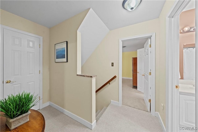 18030 W County Line Rd, Midlothian, VA 23112 - hall with an upstairs landing and light carpet