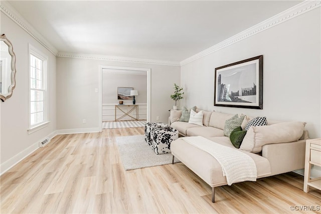 2613 Teaberry Dr, North Chesterfield, VA 23236 - living area featuring wood finished floors and crown molding
