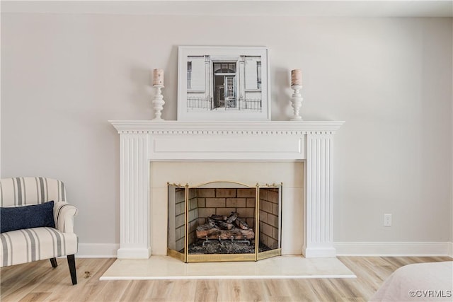 2613 Teaberry Dr, North Chesterfield, VA 23236 - detailed view of wood finished floors and a fireplace