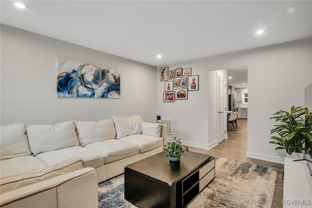 5845 Austin Woods Dr, North Chesterfield, VA 23234 - living area featuring recessed lighting and wood finished floors