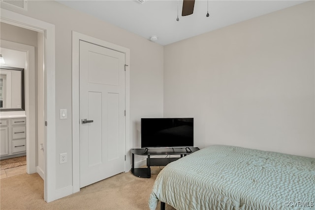 5845 Austin Woods Dr, North Chesterfield, VA 23234 - bedroom featuring light colored carpet and a ceiling fan