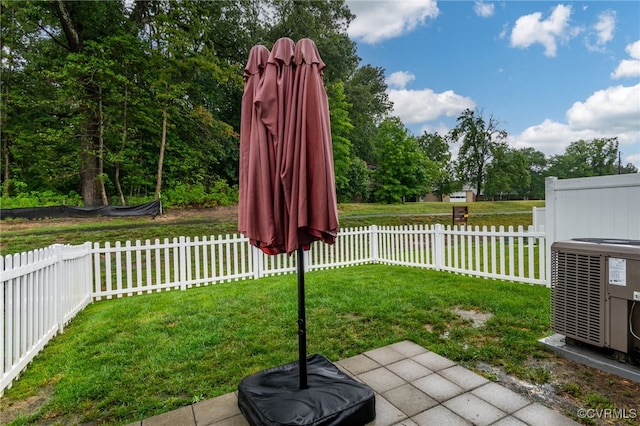 5845 Austin Woods Dr, North Chesterfield, VA 23234 - fenced backyard with a patio area