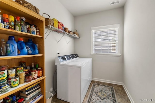 6267 Courage Trl, Chesterfield, VA 23832 - laundry area featuring separate washer and dryer and tile patterned floors