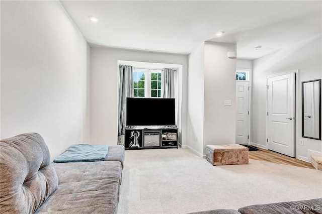 3119 Perdue Springs Dr, Chester, VA 23831 - living room featuring carpet and recessed lighting
