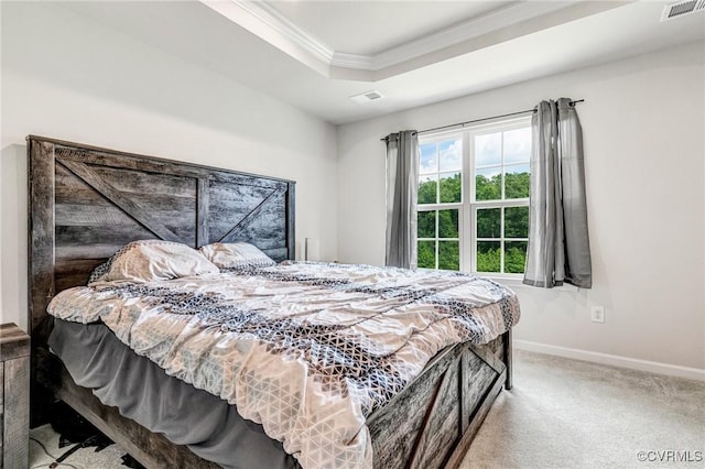 3119 Perdue Springs Dr, Chester, VA 23831 - bedroom with carpet floors, a tray ceiling, and ornamental molding