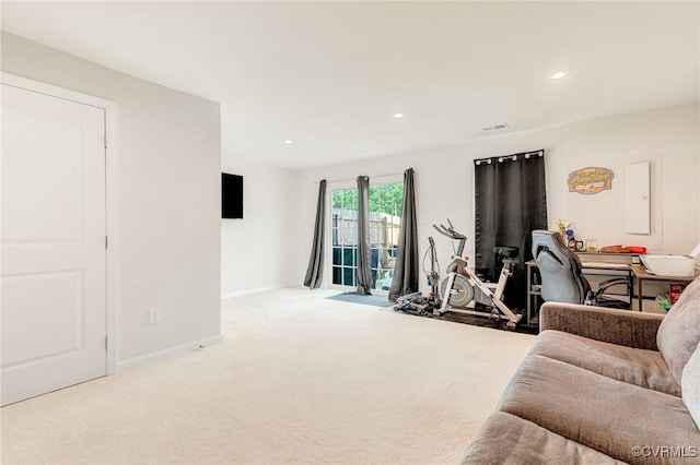 3119 Perdue Springs Dr, Chester, VA 23831 - exercise area with carpet floors and recessed lighting