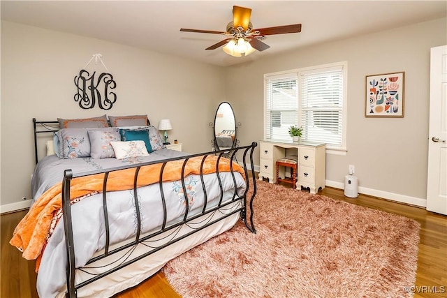 5618 Buxton Ct, Chester, VA 23831 - bedroom with wood finished floors and ceiling fan