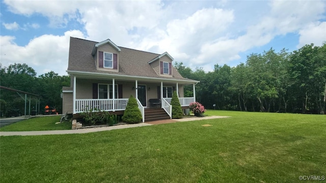 1932 Howardsville Tpke, Stuarts Draft, VA 24477 - cape cod-style house with covered porch and a front lawn