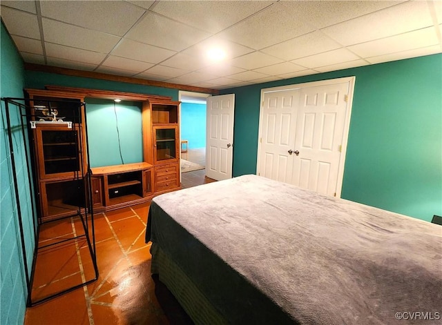 1932 Howardsville Tpke, Stuarts Draft, VA 24477 - bedroom featuring a closet and a drop ceiling