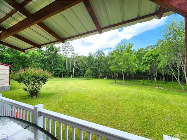 1932 Howardsville Tpke, Stuarts Draft, VA 24477 - view of grassy yard with view of wooded area