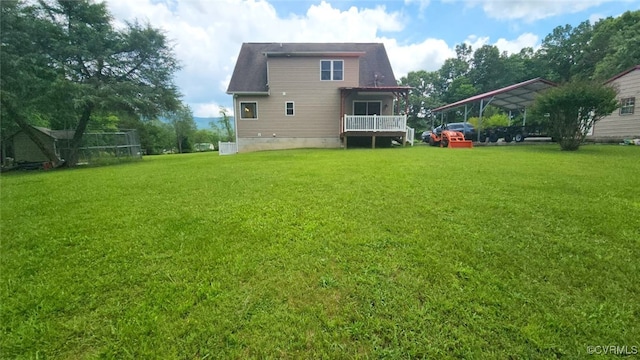 1932 Howardsville Tpke, Stuarts Draft, VA 24477 - rear view of property with a carport and a lawn