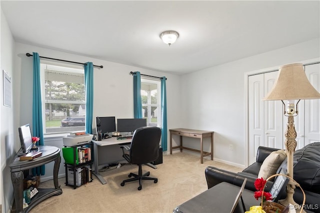24716 Woodstream Ln, North Dinwiddie, VA 23803 - office featuring carpet and baseboards