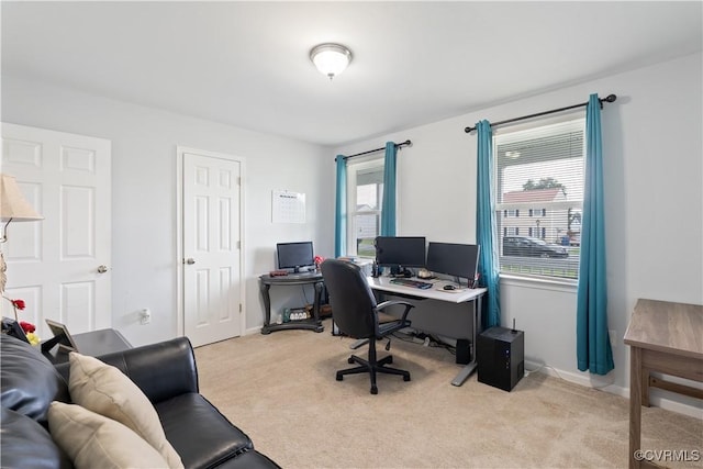 24716 Woodstream Ln, North Dinwiddie, VA 23803 - office area with light carpet and baseboards