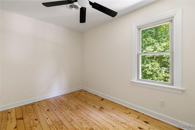 2712 Creek Edge, Powhatan, VA 23139 - empty room with ceiling fan and wood finished floors