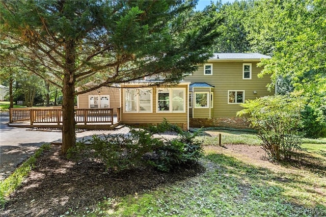 2712 Creek Edge, Powhatan, VA 23139 - back of property featuring a wooden deck