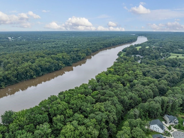 13518 Kelham Rd, Midlothian, VA 23113 - bird's eye view of a heavily wooded area and a large body of water