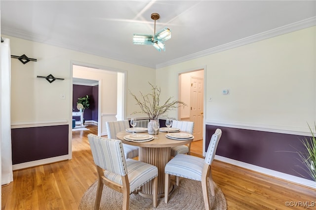 1424 Laurel Top Dr, Midlothian, VA 23114 - dining space with light wood-type flooring and crown molding