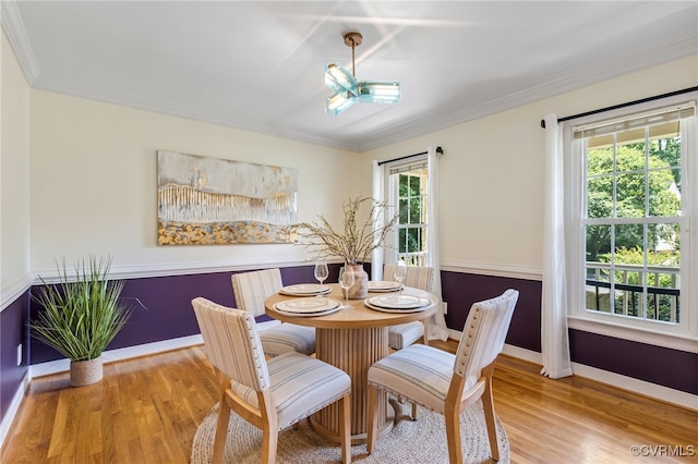 1424 Laurel Top Dr, Midlothian, VA 23114 - dining space featuring wood finished floors and ornamental molding