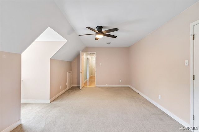 1424 Laurel Top Dr, Midlothian, VA 23114 - bonus room featuring ceiling fan, light colored carpet, and lofted ceiling