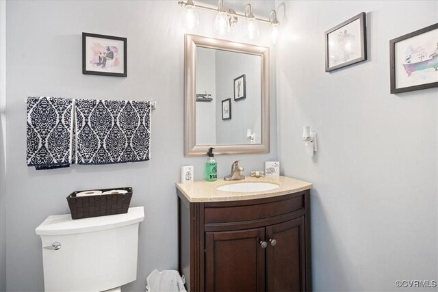 2551 Walkers Ridge Cir, Powhatan, VA 23139 - half bath featuring vanity and toilet