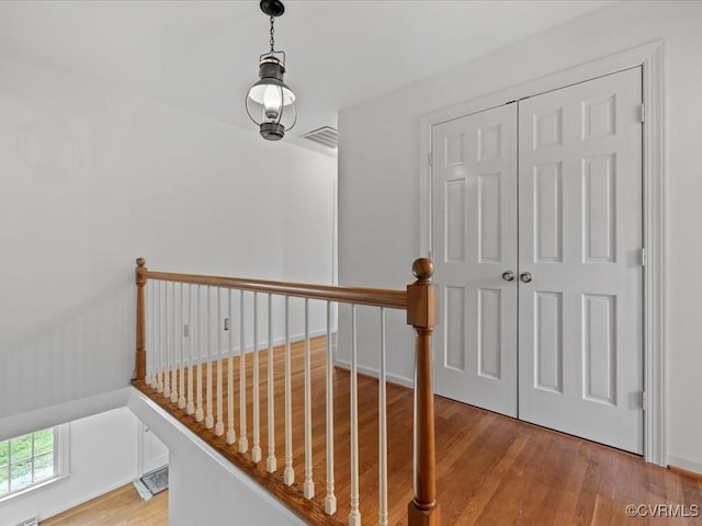 2340 Scarsborough Dr, North Chesterfield, VA 23235 - stairs with wood finished floors