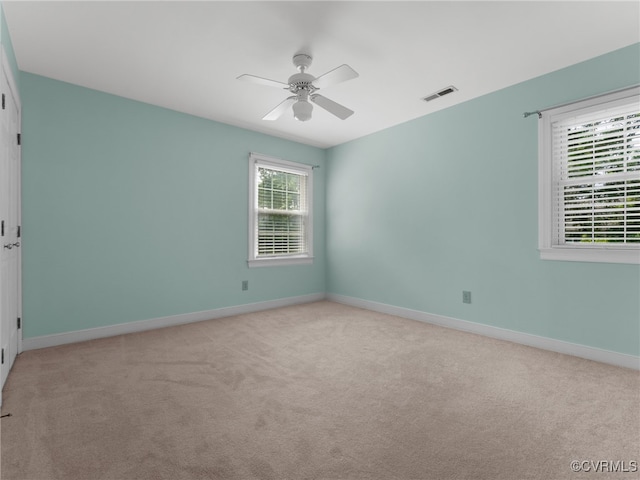 2730 Dalkeith Dr, Henrico, VA 23233 - empty room featuring light carpet and a ceiling fan