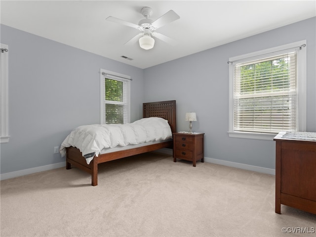 2730 Dalkeith Dr, Henrico, VA 23233 - bedroom with light carpet and ceiling fan
