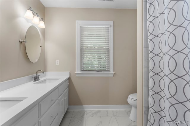 2730 Dalkeith Dr, Henrico, VA 23233 - full bath with marble look tiles and double vanity