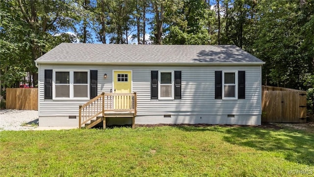 611 Queensway Rd, North Chesterfield, VA 23236 - view of front of house with crawl space and a shingled roof
