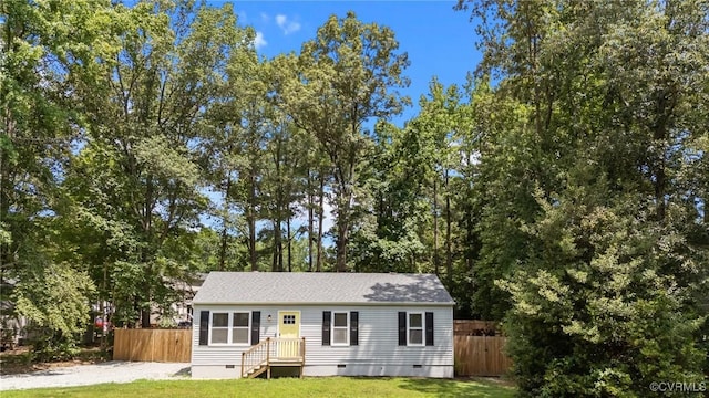 611 Queensway Rd, North Chesterfield, VA 23236 - view of front facade with crawl space and roof with shingles