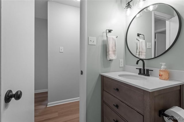 611 Queensway Rd, North Chesterfield, VA 23236 - bathroom featuring vanity and wood finished floors