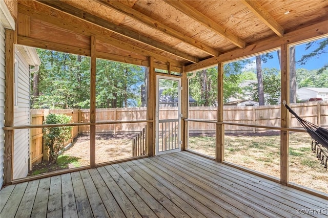 611 Queensway Rd, North Chesterfield, VA 23236 - unfurnished sunroom with vaulted ceiling