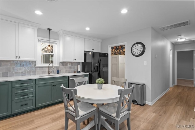 611 Queensway Rd, North Chesterfield, VA 23236 - dining space featuring light wood finished floors and recessed lighting