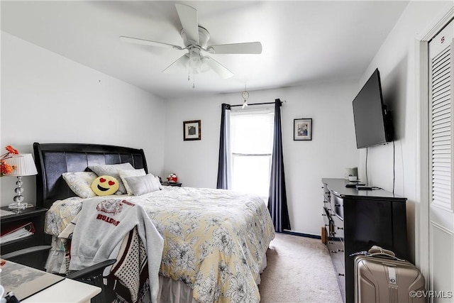 4601 Helena Cir, Petersburg, VA 23803 - bedroom featuring light colored carpet and a ceiling fan