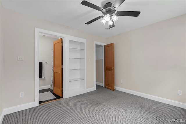 501 E Azalea Ave, Richmond, VA 23227 - unfurnished bedroom featuring carpet flooring, a ceiling fan, and connected bathroom